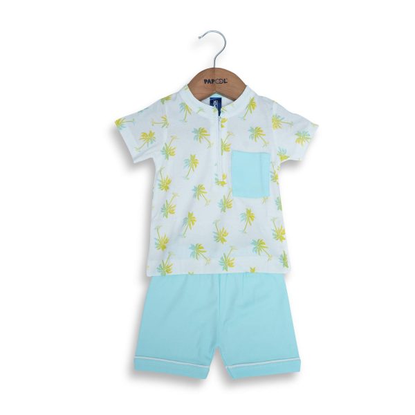 Roger Shirt & Shorts Set Ice Blue